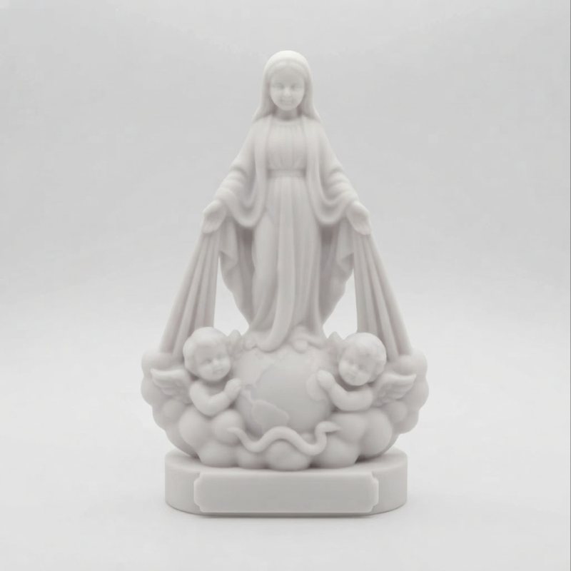 Nossa Senhora das Graças, com anjinhos: desenho do modelo