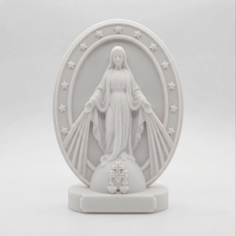 Nossa Senhora das Graças, moldura oval: desenho do modelo