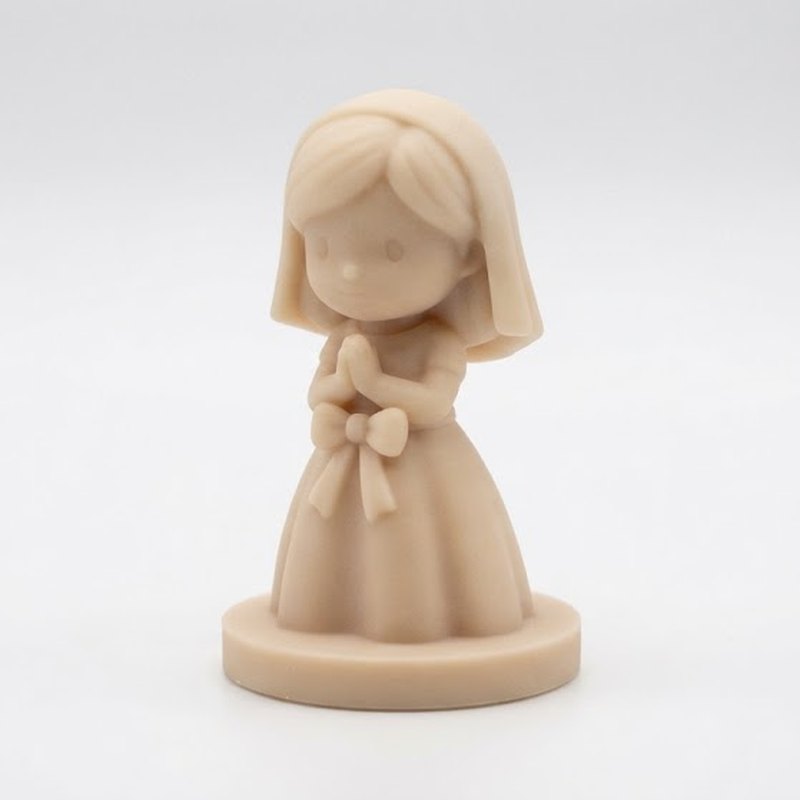 Menina da Primeira Comunhão, bege, 5 cm: desenho do modelo