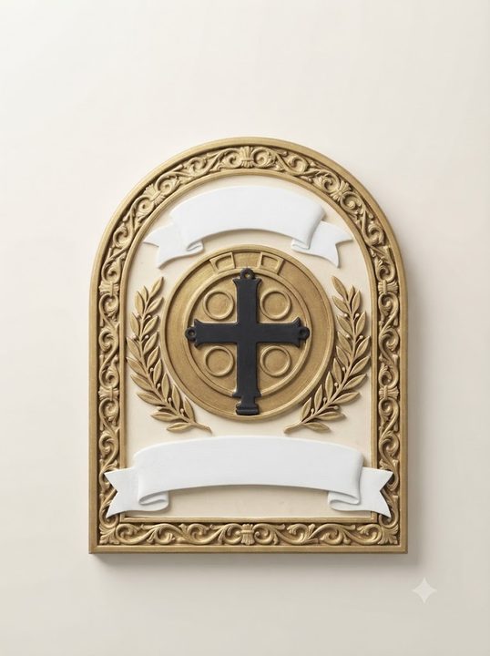 Placa de porta de São Bento pintada: sugestão de pintura