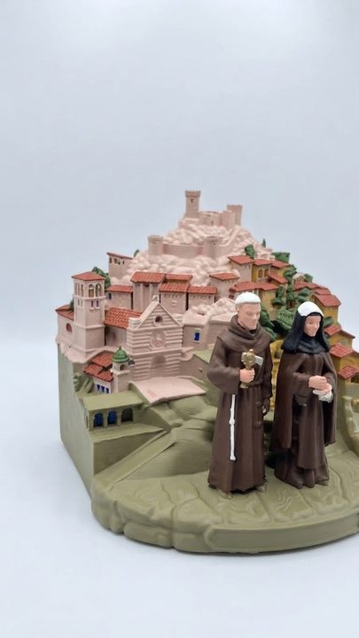 São Francisco e Santa Clara em Assis pintada: sugestão de pintura