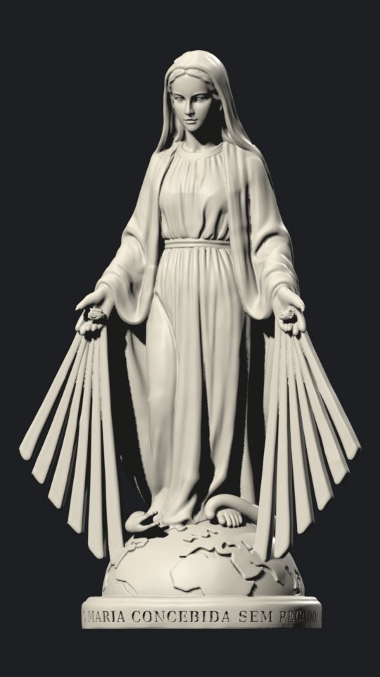 Nossa Senhora das Graças, como Santa Catarina a viu, peça impressa em 3D