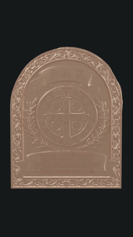 Placa de porta de São Bento, peça impressa em 3D