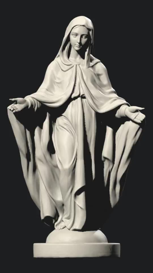 Santa Maria dos Anjos, a Nossa Senhora de São Francisco de Assis, peça impressa em 3D